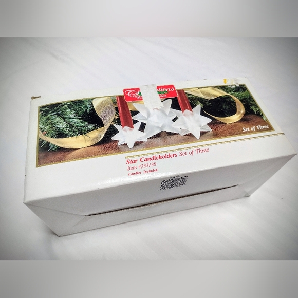 Brand New Christmas Star Candeholders Set of Three Celebrations Crystal Clear - Picture 6 of 8